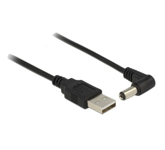 DELOCK καλώδιο USB σε DC 5.5 x 2.1mm 83578, γωνιακό, 1.5m, μαύρο DELOCK καλώδιο USB σε DC 5.5 x 2.1mm 83578, γωνιακό, 1.5m, μαύρο