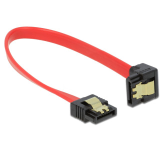 DELOCK καλώδιο SATA 83977, γωνιακό, 6Gb/s, 20cm, κόκκινο