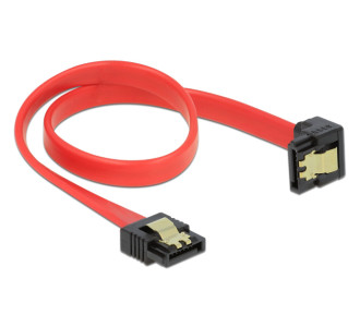 DELOCK καλώδιο SATA 83978, γωνιακό, 6Gb/s, 30cm, κόκκινο