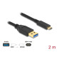 DELOCK καλώδιο USB-C σε USB 84004, 10Gbps, 2m, μαύρο DELOCK καλώδιο USB-C σε USB 84004, 10Gbps, 2m, μαύρο