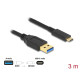 DELOCK καλώδιο USB-C σε USB 84006, 10Gbps, 3m, μαύρο DELOCK καλώδιο USB-C σε USB 84006, 10Gbps, 3m, μαύρο