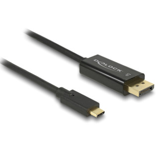 DELOCK καλώδιο USB-C σε DisplayPort 85257, DP Alt Mode, 4K/60Hz, 3m, μαύρο