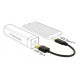 DELOCK καλώδιο USB σε USB-C 85354, 3A, 22AWG, 0.15m, μαύρο
