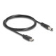 DELOCK καλώδιο USB-C σε DC 5.5 x 2.1mm 85397, 1m, μαύρο