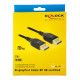 DELOCK καλώδιο DisplayPort 85660, certified, 8K/60Hz, 32.4 Gbps, 2m, μαύρο