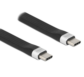 DELOCK καλώδιο USB 3.2 Gen 2 Type-C 85770, 10Gbps, 3A, FPC, flat, 13.5cm