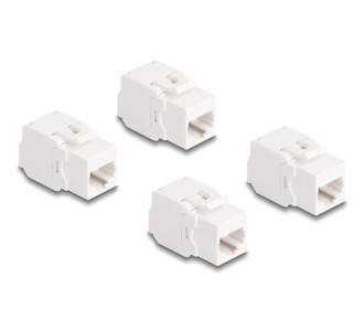 DELOCK Keystone module 86051, RJ45 σε LSA, Cat.6A UTP, λευκό, 4τμχ DELOCK Keystone module 86051, RJ45 σε LSA, Cat.6A UTP, λευκό, 4τμχ