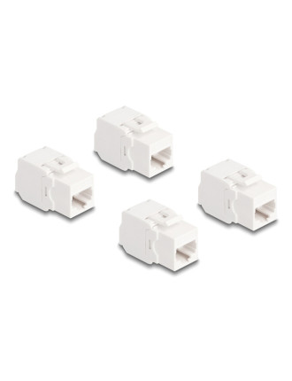 DELOCK Keystone module 86051, RJ45 σε LSA, Cat.6A UTP, λευκό, 4τμχ DELOCK Keystone module 86051, RJ45 σε LSA, Cat.6A UTP, λευκό, 4τμχ