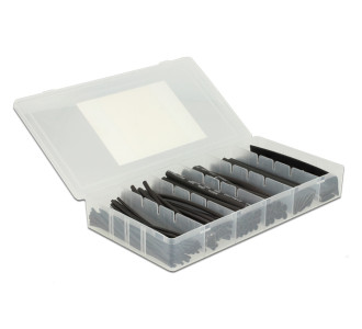 DELOCK σετ θερμοσυστελλόμενων μονωτικών 86271, 2:1, μαύρα, 100τμχ