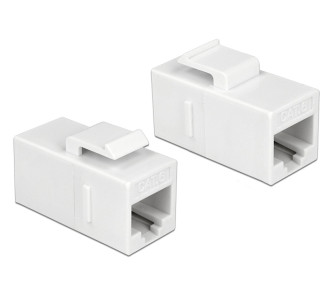 DELOCK Keystone module RJ45 86379, θηλυκό σε θηλυκό, Cat 6 UTP, λευκό DELOCK Keystone module RJ45 86379, θηλυκό σε θηλυκό, Cat 6 UTP, λευκό