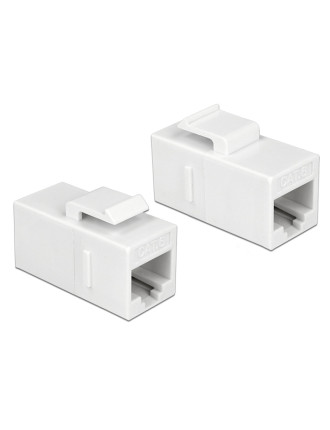 DELOCK Keystone module RJ45 86379, θηλυκό σε θηλυκό, Cat 6 UTP, λευκό DELOCK Keystone module RJ45 86379, θηλυκό σε θηλυκό, Cat 6 UTP, λευκό