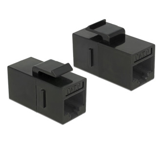 DELOCK Keystone module RJ45 86381, θηλυκό σε θηλυκό, Cat 6 UTP, μαύρο DELOCK Keystone module RJ45 86381, θηλυκό σε θηλυκό, Cat 6 UTP, μαύρο