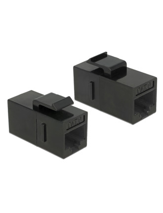 DELOCK Keystone module RJ45 86381, θηλυκό σε θηλυκό, Cat 6 UTP, μαύρο DELOCK Keystone module RJ45 86381, θηλυκό σε θηλυκό, Cat 6 UTP, μαύρο