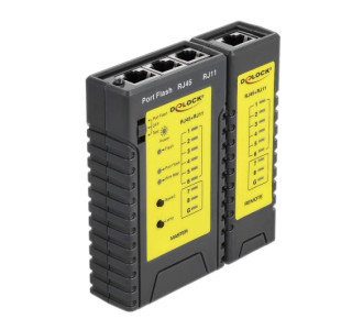 DELOCK tester καλωδίων 86407, λειτουργία εύρεσης θύρας, RJ45/RJ12, μαύρο DELOCK tester καλωδίων 86407, λειτουργία εύρεσης θύρας, RJ45/RJ12, μαύρο
