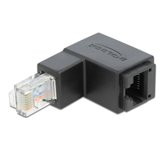DELOCK αντάπτορας RJ45 86423, CAT 6 UTP, γωνιακός 90°, μαύρος DELOCK αντάπτορας RJ45 86423, CAT 6 UTP, γωνιακός 90°, μαύρος