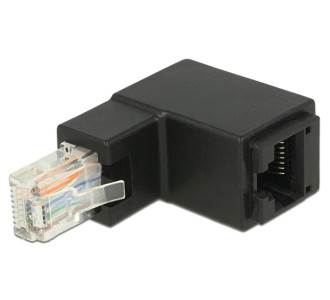 DELOCK αντάπτορας RJ45 86424, CAT 6 UTP, γωνιακός 90°, μαύρος DELOCK αντάπτορας RJ45 86424, CAT 6 UTP, γωνιακός 90°, μαύρος