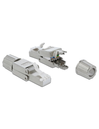 DELOCK βύσμα RJ45 CAT 6A STP 86477, tool-free, ασημί DELOCK βύσμα RJ45 CAT 6A STP 86477, tool-free, ασημί