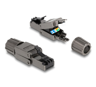 DELOCK βύσμα RJ45 CAT 8.1 STP 86514, tool-free, γκρι DELOCK βύσμα RJ45 CAT 8.1 STP 86514, tool-free, γκρι