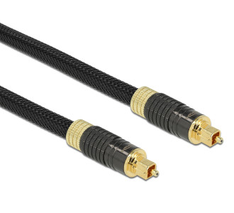 DELOCK καλώδιο ήχου Toslink 86594, gold plated, 3m, μαύρο