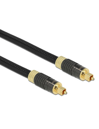 DELOCK καλώδιο ήχου Toslink 86594, gold plated, 3m, μαύρο