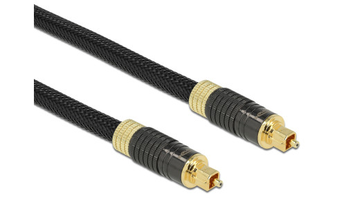 DELOCK καλώδιο ήχου Toslink 86595, gold plated, 5m, μαύρο