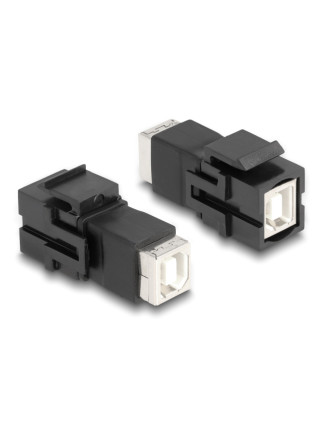 DELOCK Keystone module USB Type-B 86600, θηλυκό σε θηλυκό, μαύρο DELOCK Keystone module USB Type-B 86600, θηλυκό σε θηλυκό, μαύρο