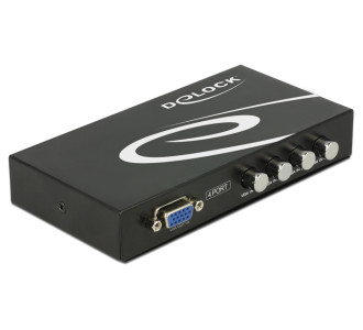 DELOCK VGA switch 87635, 4 σε 1, 1080p, bidirectional, μαύρο DELOCK VGA switch 87635, 4 σε 1, 1080p, bidirectional, μαύρο