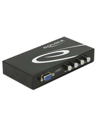 DELOCK VGA switch 87635, 4 σε 1, 1080p, bidirectional, μαύρο DELOCK VGA switch 87635, 4 σε 1, 1080p, bidirectional, μαύρο