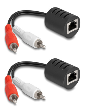 DELOCK audio extender 87857 RCA σε RCA, μέσω καλωδίου RJ45, έως 50m