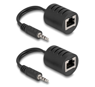 DELOCK audio extender 87858 3.5mm σε 3.5mm, μέσω καλωδίου RJ45, έως 50m