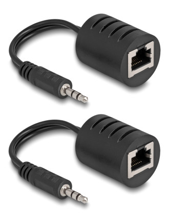 DELOCK audio extender 87858 3.5mm σε 3.5mm, μέσω καλωδίου RJ45, έως 50m