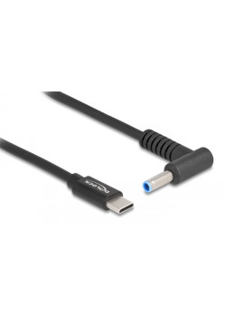 DELOCK καλώδιο τροφοδοσίας 87971, USB-C σε HP 4.5x3.0mm, 1.5m, μαύρο