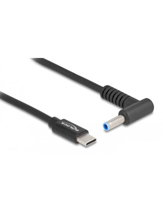 DELOCK καλώδιο τροφοδοσίας 87971, USB-C σε HP 4.5x3.0mm, 1.5m, μαύρο DELOCK καλώδιο τροφοδοσίας 87971, USB-C σε HP 4.5x3.0mm, 1.5m, μαύρο