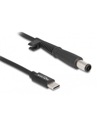 DELOCK καλώδιο τροφοδοσίας 87972, USB-C σε HP 7.4x5.0mm, 1.5m, μαύρο