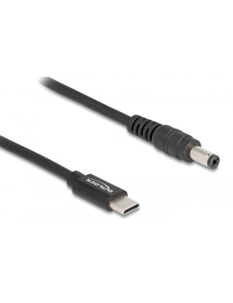 DELOCK καλώδιο τροφοδοσίας 87977, USB-C σε 5.5x2.1mm, 1.5m, μαύρο DELOCK καλώδιο τροφοδοσίας 87977, USB-C σε 5.5x2.1mm, 1.5m, μαύρο