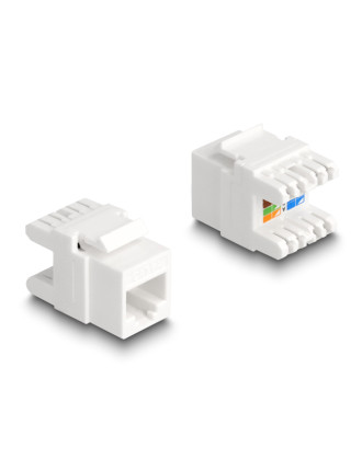 DELOCK keystone module RJ45 σε LSA Cat.6A 88131, toolfree, λευκό DELOCK keystone module RJ45 σε LSA Cat.6A 88131, toolfree, λευκό