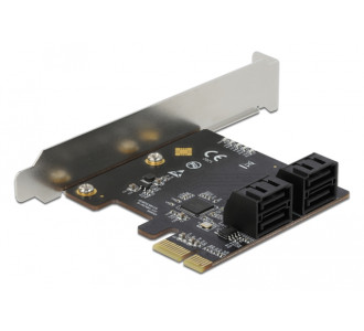DELOCK κάρτα επέκτασης PCIe σε 4x SATA 90010, 6Gb/s, Low Profile