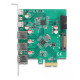 DELOCK κάρτα επέκτασης PCIe x1 σε 3x USB/2x USB-C/19-pin 90109, 5Gbps