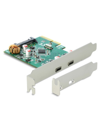 DELOCK κάρτα επέκτασης PCI Express x4 σε 2x USB-C 90397, 10 Gbps