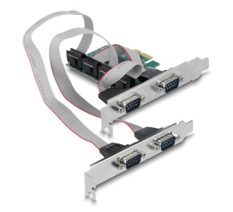 DELOCK κάρτα επέκτασης PCIe σε 4x RS-232 90410, 115.2Kbps