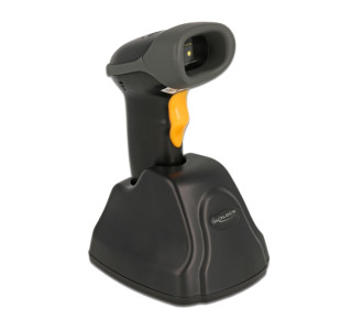 DELOCK barcode scanner 90550, 1D & 2D, ασύρματο, με βάση φόρτισης, μαύρο
