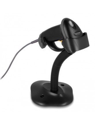 DELOCK USB barcode scanner 1D 90584, με καλώδιο σύνδεσης & βάση, μαύρο