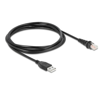 DELOCK καλώδιο USB σε RJ50 90598 για barcode scanner, 1.5m, μαύρο