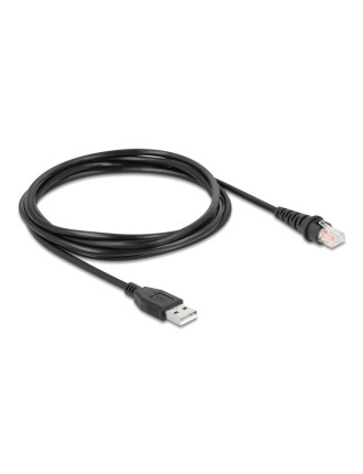 DELOCK καλώδιο USB σε RJ50 90598 για barcode scanner, 1.5m, μαύρο