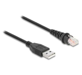 DELOCK καλώδιο USB σε RJ50 90612 για barcode scanner, 3m, μαύρο