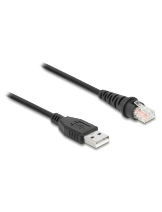 DELOCK καλώδιο USB σε RJ50 90612 για barcode scanner, 3m, μαύρο