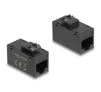 DELOCK Keystone module RJ45 90638, θηλυκό σε θηλυκό, Cat 6A UTP, μαύρο DELOCK Keystone module RJ45 90638, θηλυκό σε θηλυκό, Cat 6A UTP, μαύρο