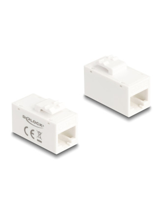 DELOCK Keystone module RJ45 90639, θηλυκό σε θηλυκό, Cat 6A UTP, λευκό DELOCK Keystone module RJ45 90639, θηλυκό σε θηλυκό, Cat 6A UTP, λευκό