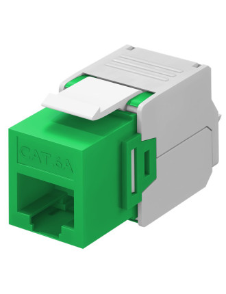 GOOBAY Keystone module RJ45 CAT 6A 90687, UTP, πράσινο GOOBAY Keystone module RJ45 CAT 6A 90687, UTP, πράσινο