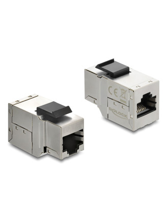 DELOCK Keystone module RJ45 90835, θηλυκό σε θηλυκό, Cat 6A STP, ασημί DELOCK Keystone module RJ45 90835, θηλυκό σε θηλυκό, Cat 6A STP, ασημί